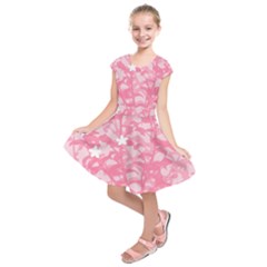 Plant Flowers Bird Spring Kids  Short Sleeve Dress by Sapixe