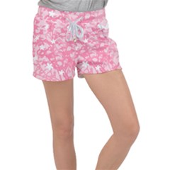 Plant Flowers Bird Spring Women s Velour Lounge Shorts by Sapixe