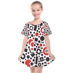 Square Objects Future Modern Kids  Smock Dress by Sapixe