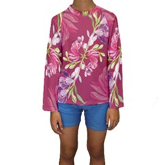 Motif Design Textile Design Kids  Long Sleeve Swimwear by Sapixe