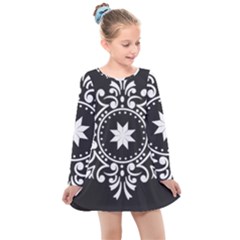 Table Pull Out Computer Graphics Kids  Long Sleeve Dress by Sapixe