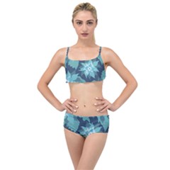 Graphic Design Wallpaper Abstract Layered Top Bikini Set by Sapixe