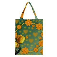 Background Design Texture Tulips Classic Tote Bag by Sapixe