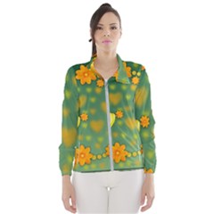 Background Design Texture Tulips Windbreaker (women) by Sapixe