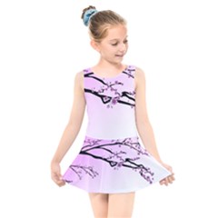 Essential Oils Flowers Nature Plant Kids  Skater Dress Swimsuit by Sapixe