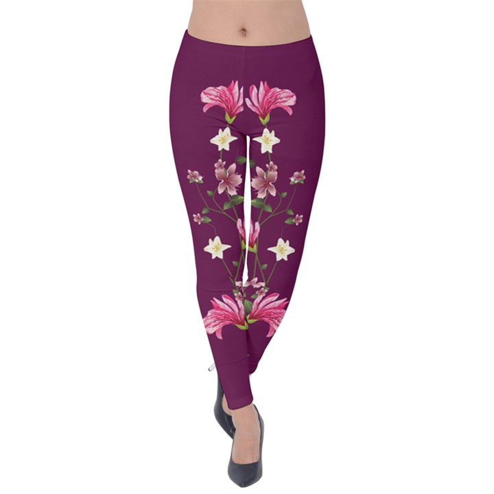 New Motif Design Textile New Design Velvet Leggings