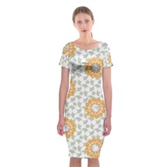 Stamping Pattern Fashion Background Classic Short Sleeve Midi Dress by Sapixe