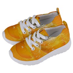 Orange Drink Splash Poster Kids  Lightweight Sports Shoes by Sapixe