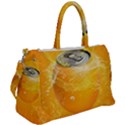 Orange Drink Splash Poster Duffel Travel Bag View2