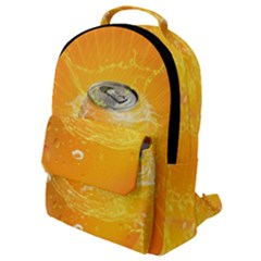 Orange Drink Splash Poster Flap Pocket Backpack (small)