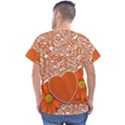 Flower Floral Heart Background Men s V-Neck Scrub Top View2