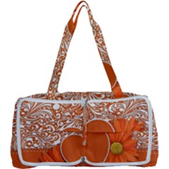 Flower Floral Heart Background Multi Function Bag