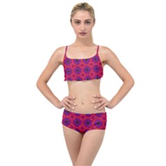 Retro Abstract Boho Unique Layered Top Bikini Set