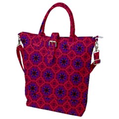 Retro Abstract Boho Unique Buckle Top Tote Bag