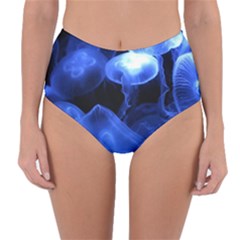 Jellyfish Sea Diving Sea Animal Reversible High-waist Bikini Bottoms by Sapixe