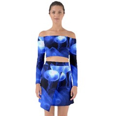 Jellyfish Sea Diving Sea Animal Off Shoulder Top With Skirt Set by Sapixe