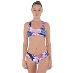 Flower Cherry Wood Tree Flowers Criss Cross Bikini Set by Sapixe