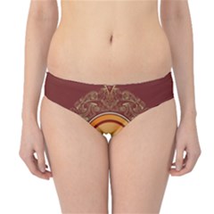 Badge Gilding Sun Red Oriental Hipster Bikini Bottoms by Sapixe