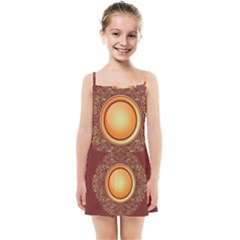 Badge Gilding Sun Red Oriental Kids Summer Sun Dress by Sapixe