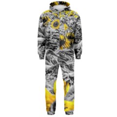 Sunflower Field Girasol Sunflower Hooded Jumpsuit (men)  by Sapixe