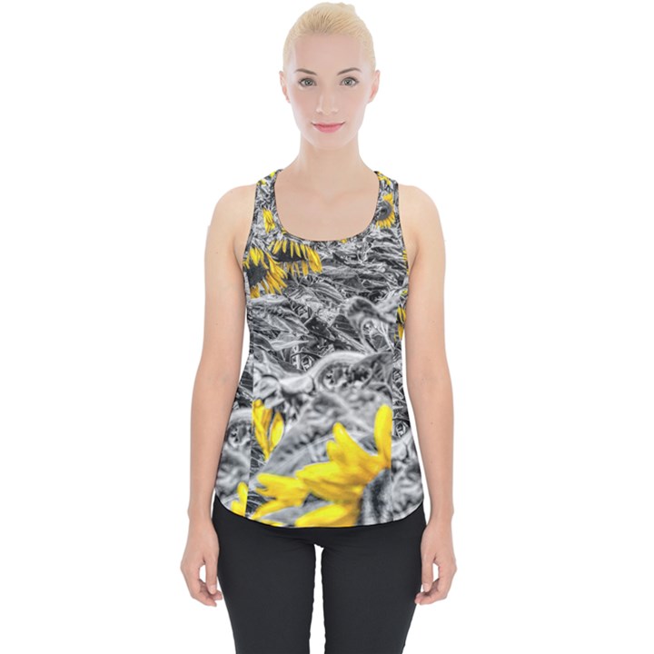 Sunflower Field Girasol Sunflower Piece Up Tank Top