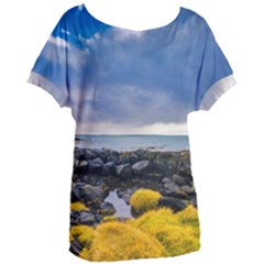 Iceland Nature Mountains Landscape Women s Oversized Tee by Sapixe