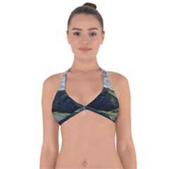 Panoramic Nature Mountain Water Halter Neck Bikini Top