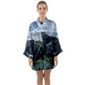 Panoramic Nature Mountain Water Long Sleeve Kimono Robe View1