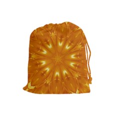 Kaleidoscopic Flower Drawstring Pouch (large) by yoursparklingshop