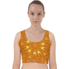 Kaleidoscopic Flower Velvet Racer Back Crop Top by yoursparklingshop