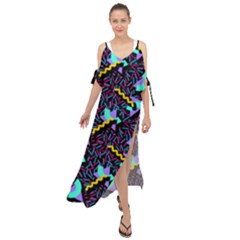 Memphis Style 1 Maxi Chiffon Cover Up Dress