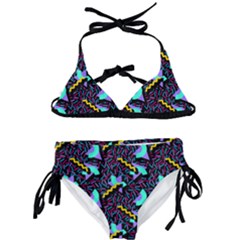 Memphis Style 1 Kids  Classic Bikini Set by JadehawksAnD