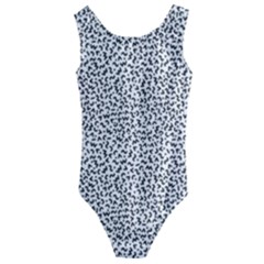 B/w Abstract Pattern 1 Kids  Cut-out Back One Piece Swimsuit