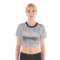 B/w Abstract Pattern 1 Cotton Crop Top by JadehawksAnD