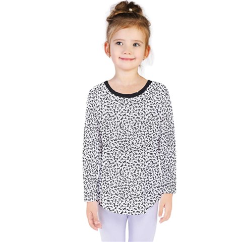 B/w Abstract Pattern 1 Kids  Long Sleeve Tee by JadehawksAnD