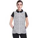 B/W abstract pattern 1 Women s Puffer Vest View1