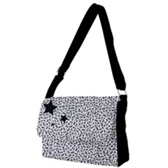 B/w Abstract Pattern 1 Full Print Messenger Bag by JadehawksAnD