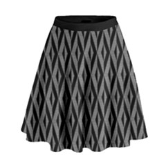 B/w Abstract Pattern 2 High Waist Skirt by JadehawksAnD