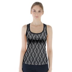 B/w Abstract Pattern 2 Racer Back Sports Top by JadehawksAnD