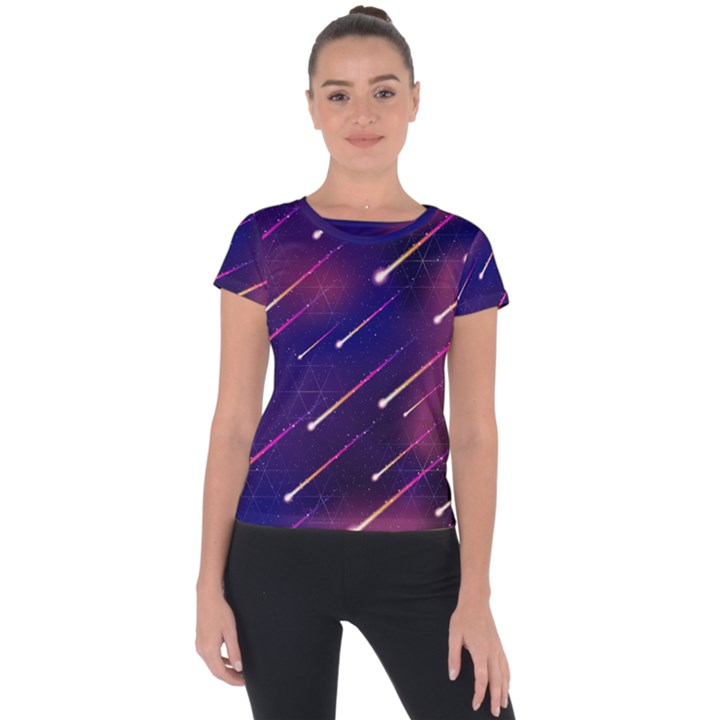 Meteor Shower 1 Short Sleeve Sports Top 