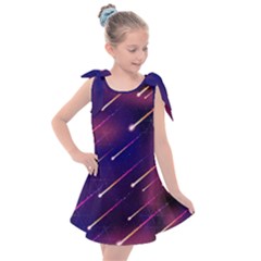 Meteor Shower 1 Kids  Tie Up Tunic Dress by JadehawksAnD