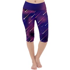 Meteor Shower 1 Lightweight Velour Cropped Yoga Leggings by JadehawksAnD