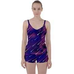 Meteor Shower 1 Tie Front Two Piece Tankini by JadehawksAnD