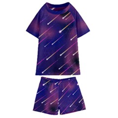 Meteor Shower 1 Kids  Swim Tee And Shorts Set by JadehawksAnD