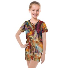 Hbz517a Kids  Mesh Tee And Shorts Set