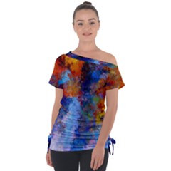 Z349 05 Off Shoulder Tie-Up Tee