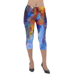 Z349 05 Lightweight Velour Capri Leggings  by HoundB