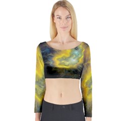 Shamanic Journeys 53 Long Sleeve Crop Top by HoundB