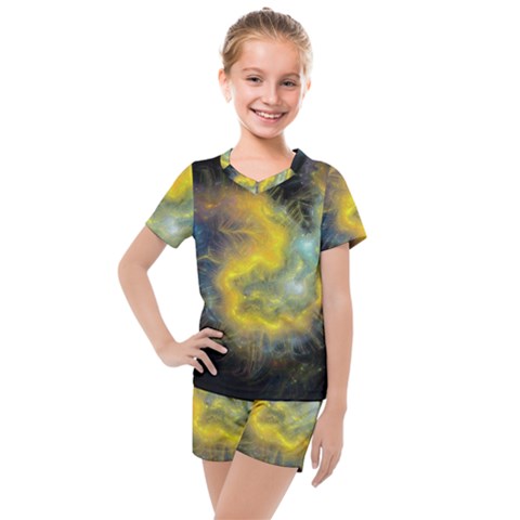 Shamanic Journeys 53 Kids  Mesh Tee And Shorts Set by HoundB