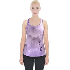 Wonderful Flowers In Soft Violet Colors Piece Up Tank Top by FantasyWorld7